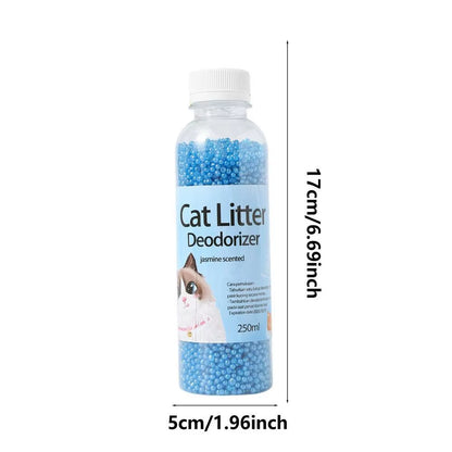 250ml Cat Litter Deodorizing Beads with Activated Carbon for Odor Absorption - Essential Cleaning Supplies for Kittens
