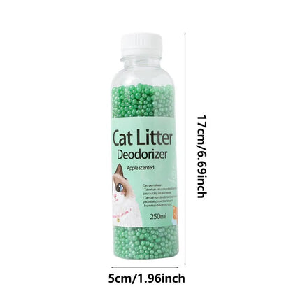 250ml Cat Litter Deodorizing Beads with Activated Carbon for Odor Absorption - Essential Cleaning Supplies for Kittens