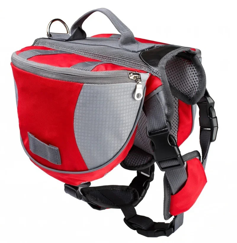 Dog Reflective Adjustable Saddle Bag Harness Carrier 