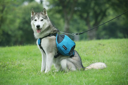 Dog Reflective Adjustable Saddle Bag Harness Carrier 