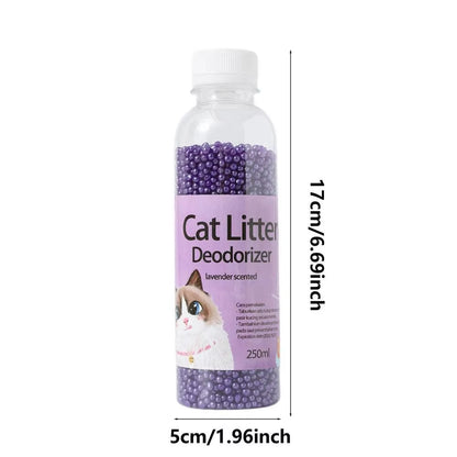 250ml Cat Litter Deodorizing Beads with Activated Carbon for Odor Absorption - Essential Cleaning Supplies for Kittens