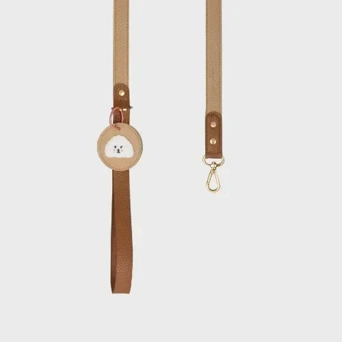 Collar Leash Set Leather Comfortable Dog Collar