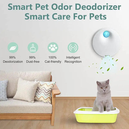 Smart Cat Odor Purifier for Cat Litter Box Deodorizer Pet Toilet Air Purifier Dog Cat Litter Deodorant Pet Supplies