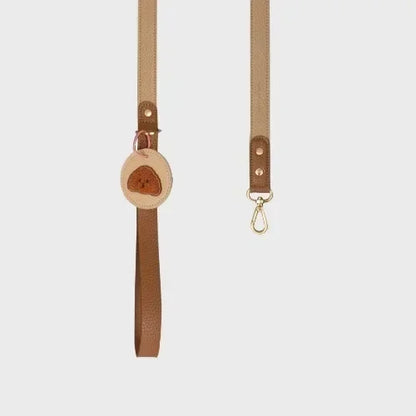 Collar Leash Set Leather Comfortable Dog Collar