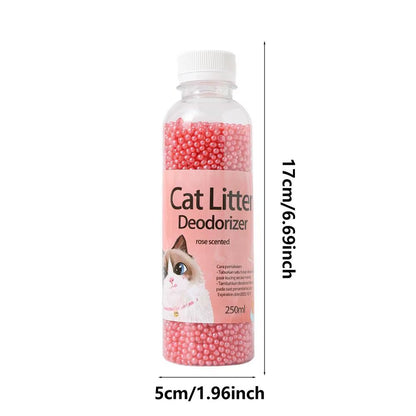 250ml Cat Litter Deodorizing Beads with Activated Carbon for Odor Absorption - Essential Cleaning Supplies for Kittens